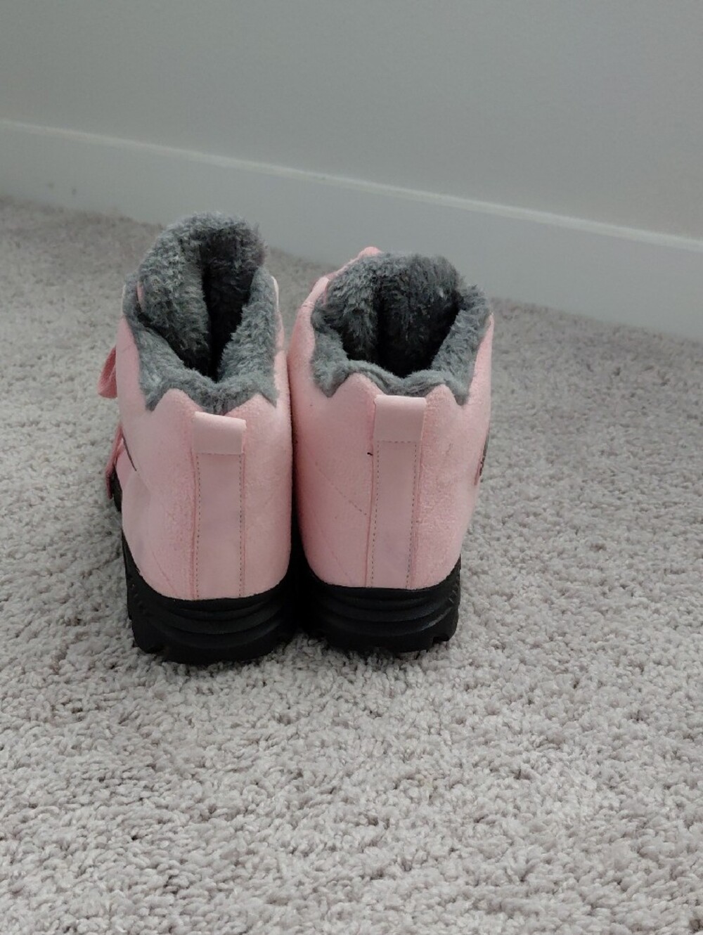 Outdoors Pink Faux-Fur Ankle Boots - Picture 3 of 4